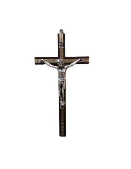 Cruz Madera Metal Lamina Dorada15Cm