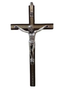 Cruz Madera Metal Lamina Dorada 20Cm