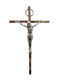 Cruz Metal Plateado 20Cm