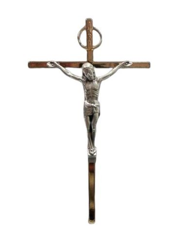 Cruz Metal Plateado 20Cm