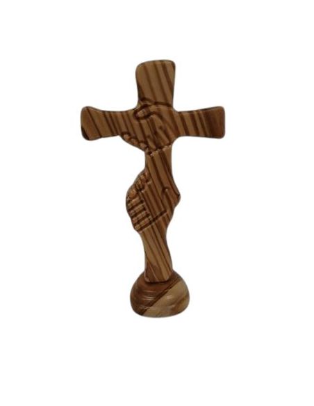 Cruz Olivo Amistad 11,5Cm Con Base