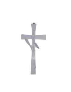 Cruz Madera Lacada Blanca 25Cm  Espiga