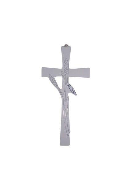 Cruz Madera Lacada Blanca 25Cm  Espiga
