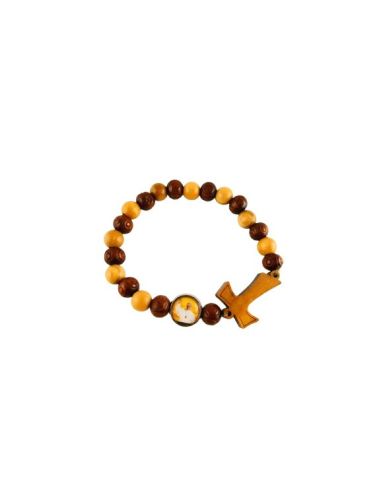Brazalete Madera Tau Papa Francisco(25)