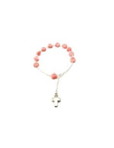 Pulsera Cristal Conchas Rosa