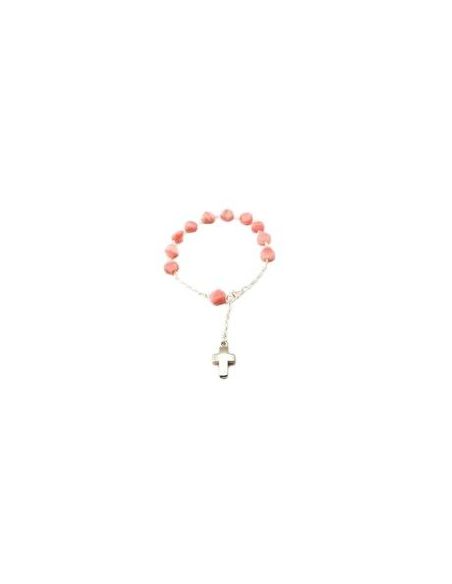 Pulsera Cristal Conchas Rosa
