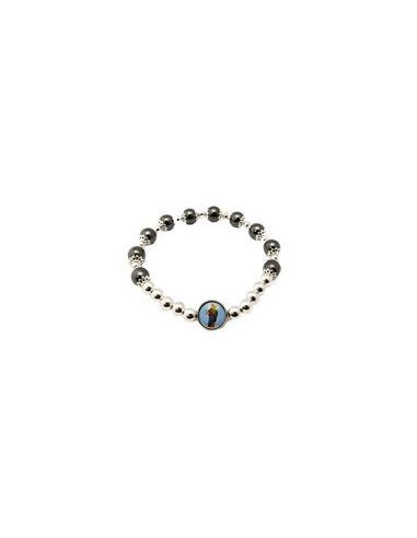Brazalete 8Mm Metal Hematite Copeta Auxiliadora