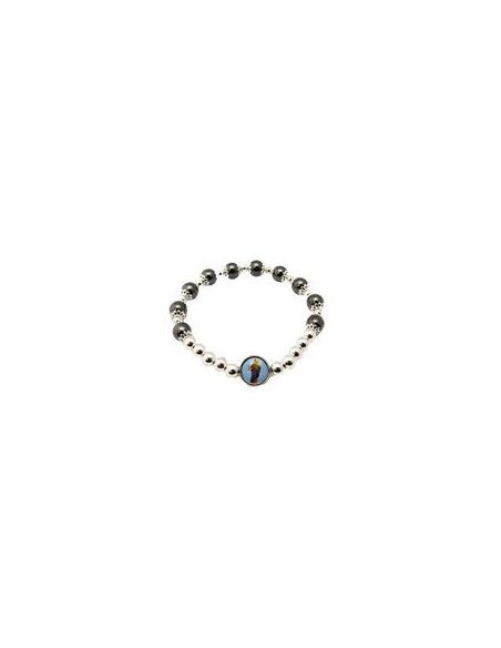 Brazalete 8Mm Metal Hematite Copeta Auxiliadora