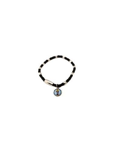Pulsera Negro Broche Iman Auxiliadora