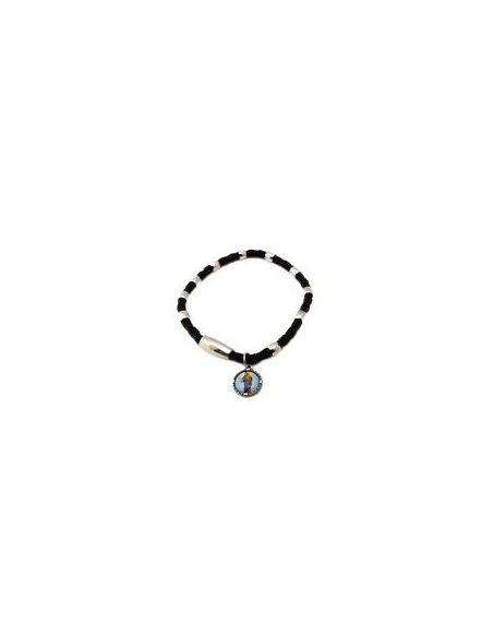 Pulsera Negro Broche Iman Auxiliadora