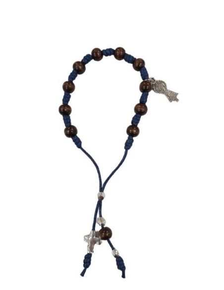 Pulsera Artesanal Denario V. Del Pilar Azul/Marron