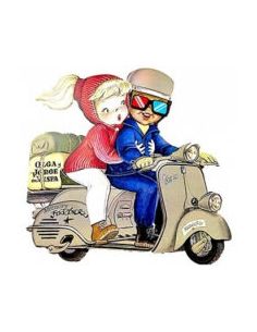 Olga Y Jorge En Vespa (Ferrandiz)