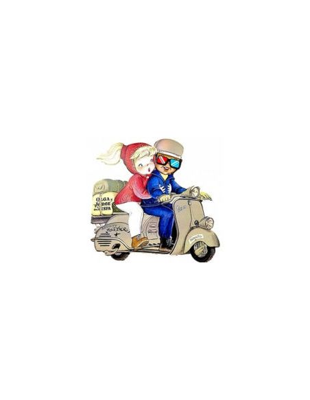 Olga Y Jorge En Vespa (Ferrandiz)