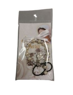 Brazalete Niños Santo Rosario Blanco