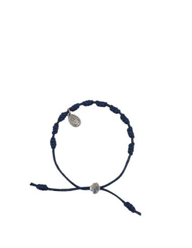 Pulsera Artesanal Denario Escapulario Azul