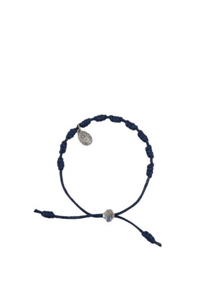 Pulsera Artesanal Denario Escapulario Azul
