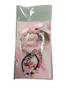 Brazalete Niños Santo Rosario Rosa