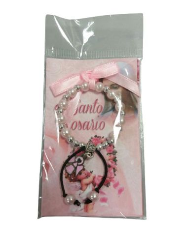 Brazalete Niños Santo Rosario Rosa