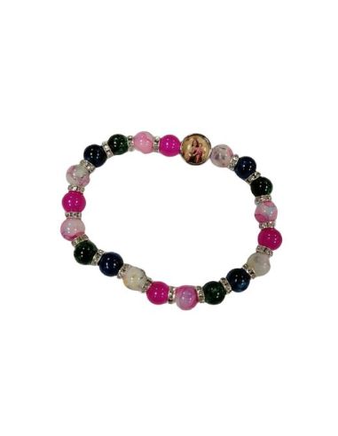 Brazalete Cristal Efec.Piedra Colores Metal V. Carmen