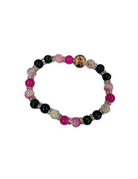 Brazalete Cristal Efec.Piedra Colores Metal V. Carmen