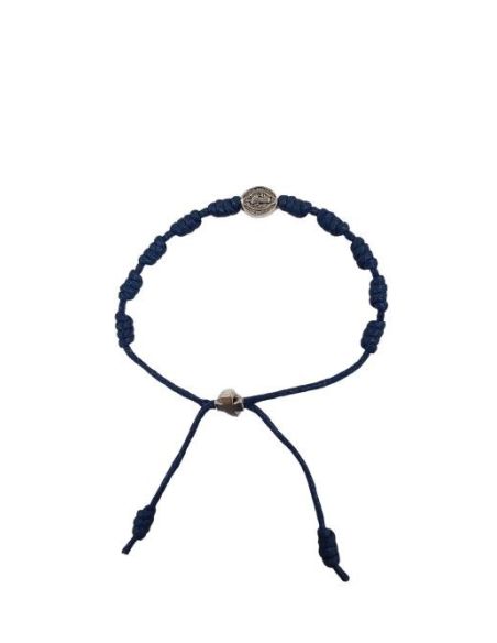 Pulsera Artesanal Denario San Benito Azul
