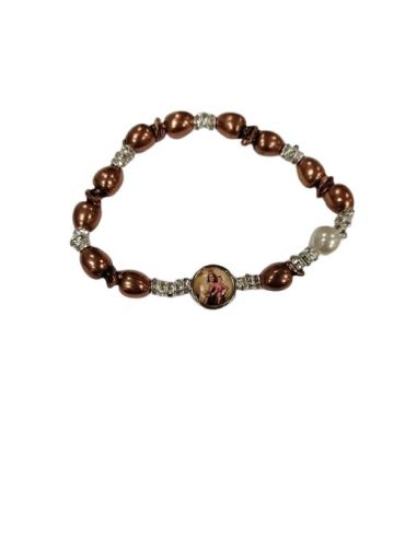 Brazalete Metal Brillantes Olivas Cobre V. Carmen
