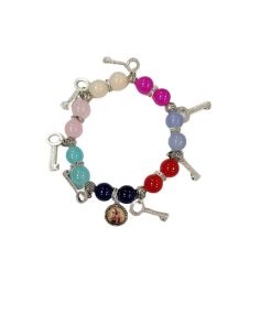 Brazalete Cristal 10Mm Metal Llaves 7 Dones V. Carmen