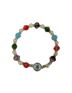 Brazalete Piedras Colores Cristal Brill. Milagrosa