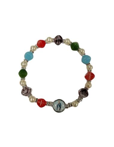 Brazalete Piedras Colores Cristal Brill. Milagrosa