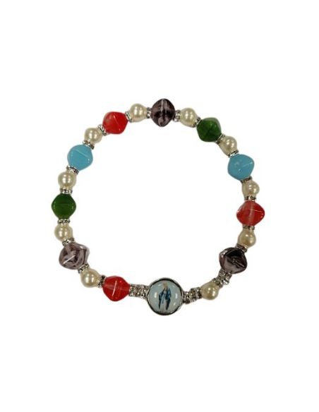 Brazalete Piedras Colores Cristal Brill. Milagrosa