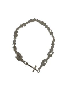 Brazalete Cristal Margaritas Metal Transparente