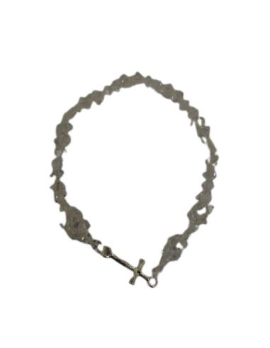 Brazalete Cristal Margaritas Metal Transparente