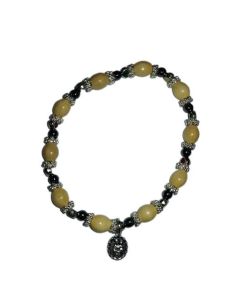 Brazalete Madera Oval Hemartites Metal Corazon Carmen