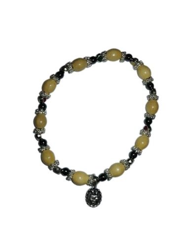 Brazalete Madera Oval Hemartites Metal Corazon Carmen