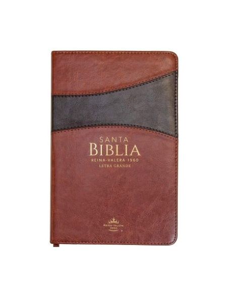 Biblia Rvr60 Tamaño Manual Letra Grande I/Piel Marrón/Marrón Con Índice (Colección Banda)
