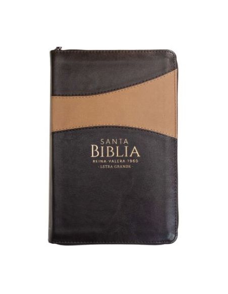 Biblia Rvr60 Tamaño Manual Letra Grande I/Piel Con Cierre Café/Café (Colección Banda)