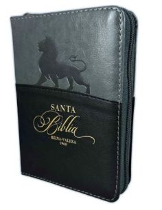 Biblia Rvr60 Bolsillo Expressión Negro/Gris León Con Cierre E Índice