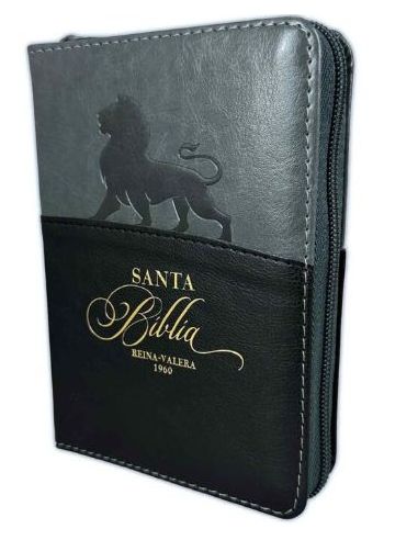 Biblia Rvr60 Bolsillo Expressión Negro/Gris León Con Cierre E Índice