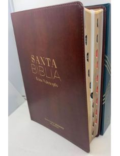 Biblia Rvr60 Letra Súper Gigante 19 Puntos I/Piel Marrón Con Índice
