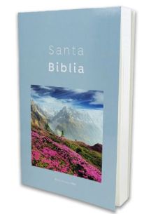 Biblia Rvr60 Misionera - Azul Diseño Paisaje