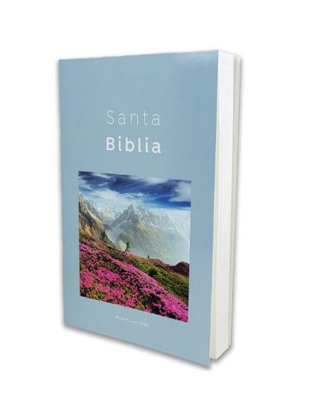 Biblia Rvr60 Misionera - Azul Diseño Paisaje