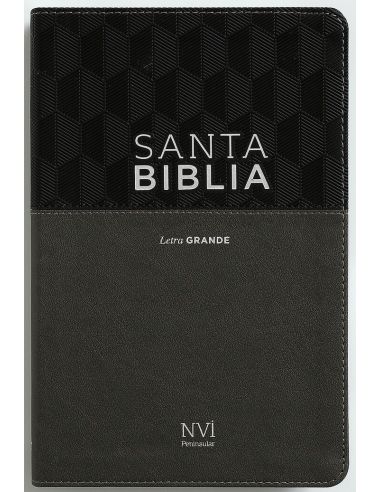 Biblia Nvi Peninsular Tamaño Manual Letra Grande Negro/Gris