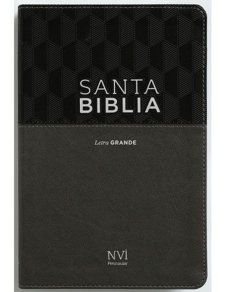 Biblia Nvi Peninsular Tamaño Manual Letra Grande Negro/Gris
