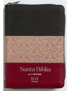 Peninsular Portátil Letra Grande Tricolor Negro/Rosa/ Fucsia Con Cierre