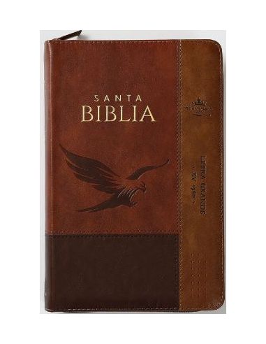 Biblia Rvr60 Tamaño Manual Letra Grande I/Piel Café/Café/Café Águila Cierre/Índice