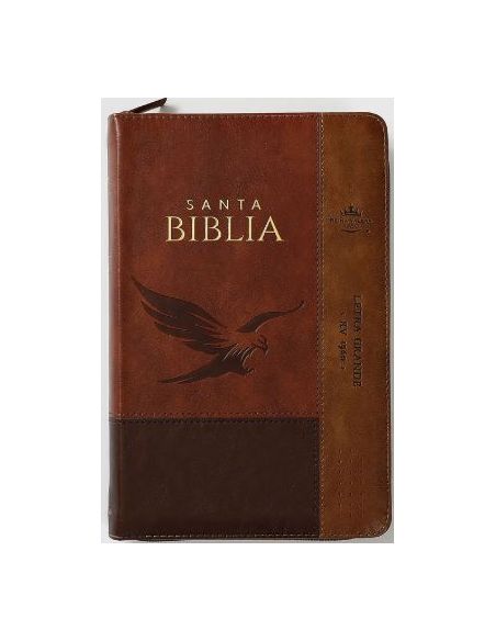 Biblia Rvr60 Tamaño Manual Letra Grande I/Piel Café/Café/Café Águila Cierre/Índice
