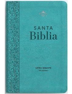 Biblia Rvr60 Tamaño Manual Letra Gigante I/Piel Turquesa