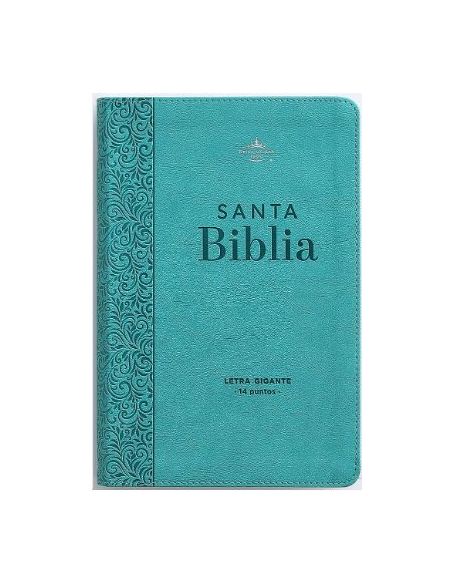 Biblia Rvr60 Tamaño Manual Letra Gigante I/Piel Turquesa