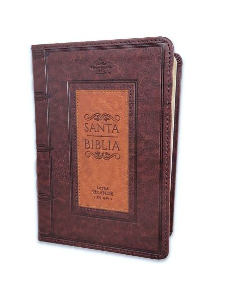 Biblia Rvr60 Tamaño Compacto Letra Grande 12 Puntos I/Piel Frame Café/Café