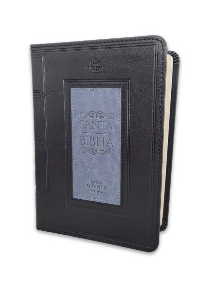 Biblia Rvr60 Tamaño Compacto Letra Grande 12 Puntos I/Piel Frame Negro/Gris